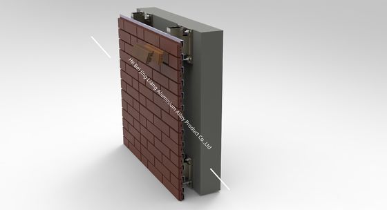 kwaliteit  Terracotta Brick Wall Support Systems Customized Aluminium Extrusion Brackets fabriek