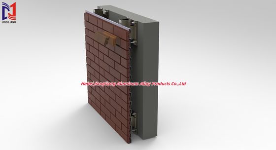 kwaliteit  Silver / Black Terracotta Brick Wall Support System Aluminum Construction fabriek